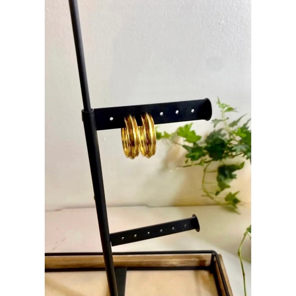 Retro Gold Hoop‎ Earrings